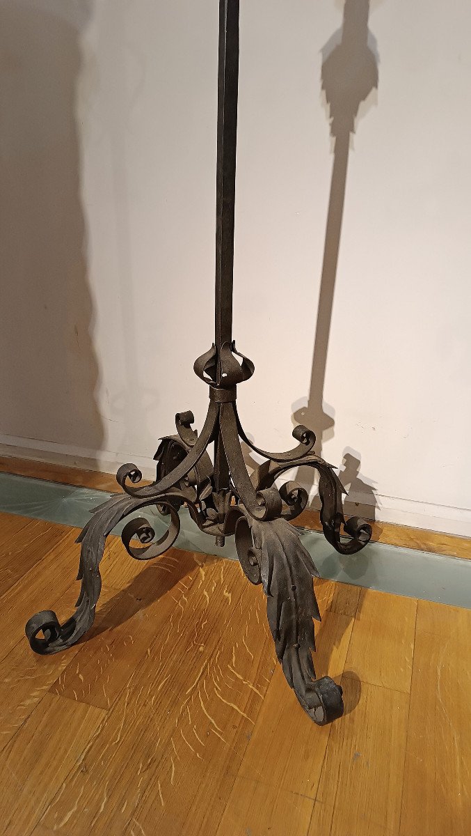 End Of The 19th Century Iron Lantern Holder-photo-3