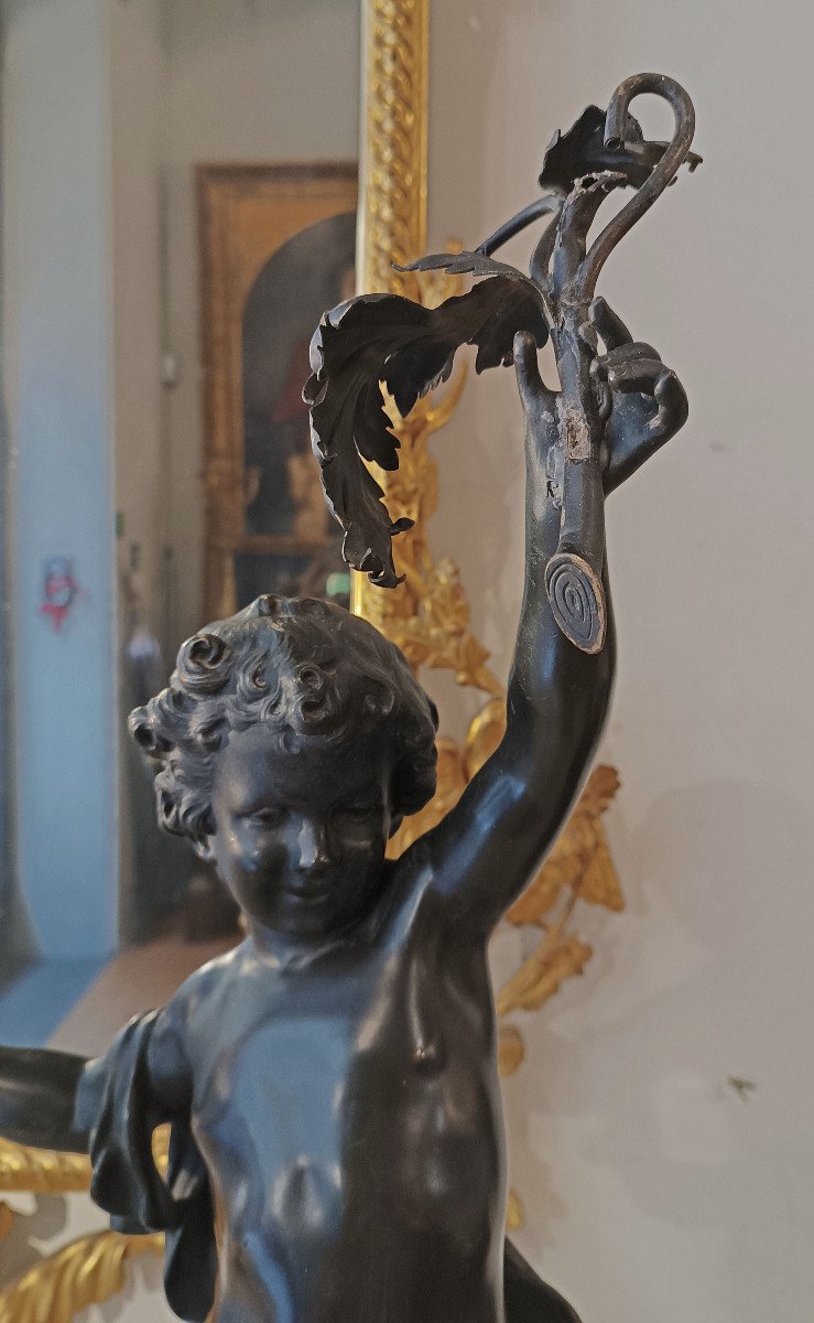 STATUETTE EN BRONZE DIONYSOS ENFANT AUGUSTE MOREAU FIN DU 19ème SIÈCLE-photo-4