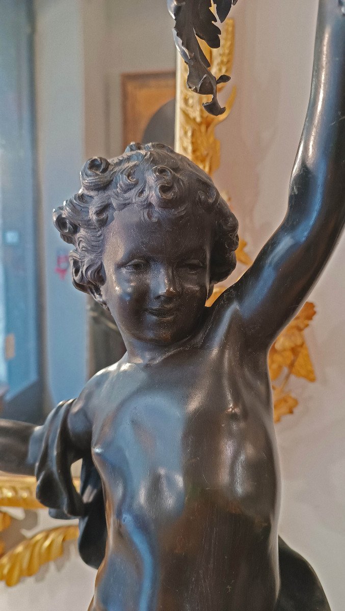 STATUETTE EN BRONZE DIONYSOS ENFANT AUGUSTE MOREAU FIN DU 19ème SIÈCLE-photo-8