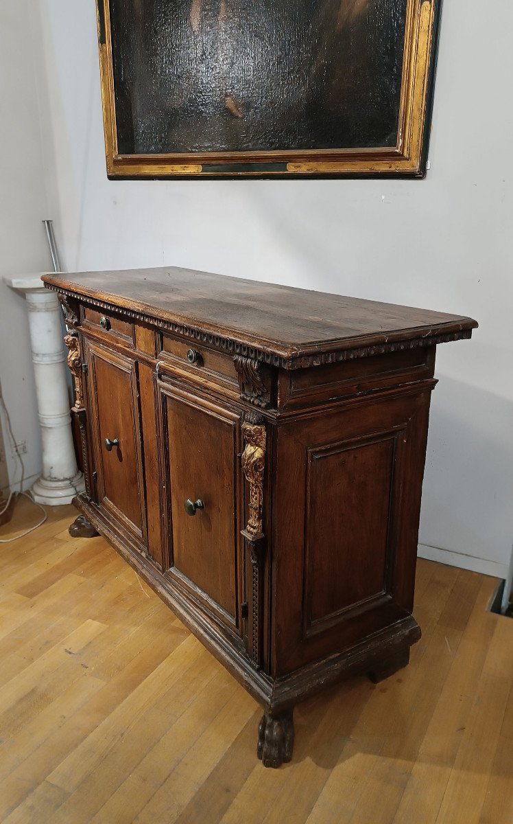 End Of 16th-early 17th Century Sideboard With Caryatids -photo-2