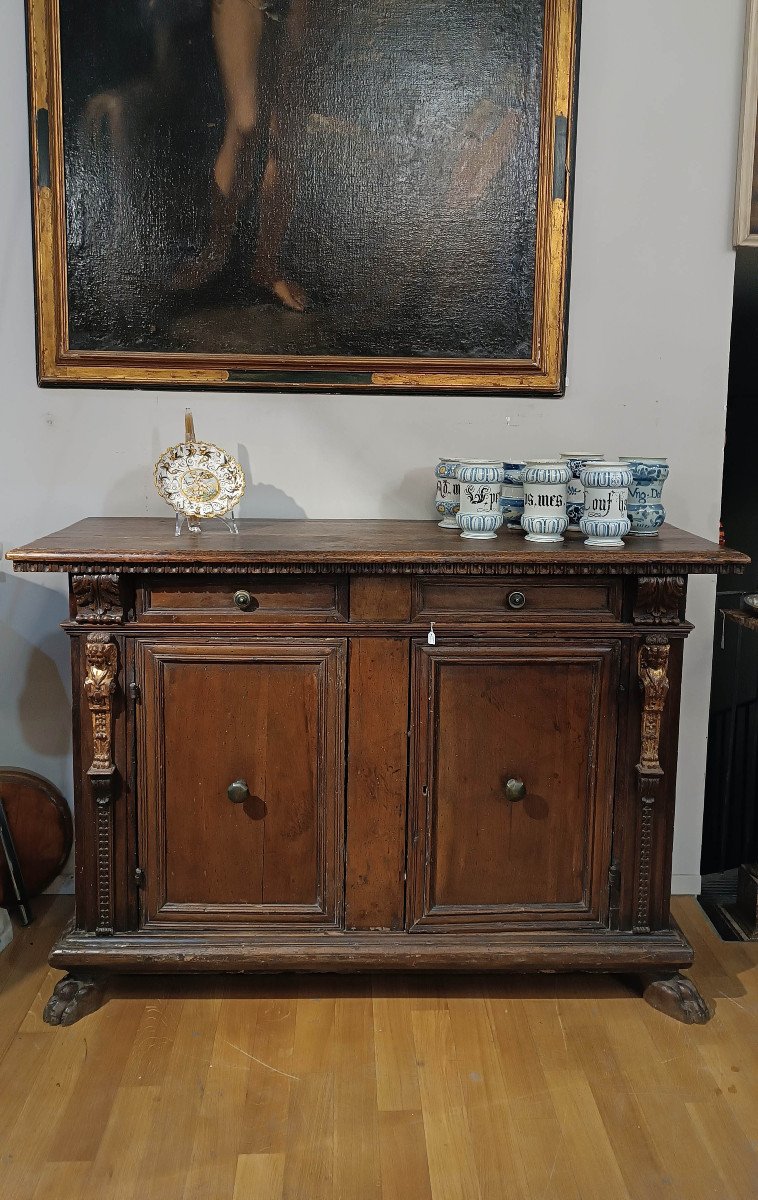 End Of 16th-early 17th Century Sideboard With Caryatids -photo-4