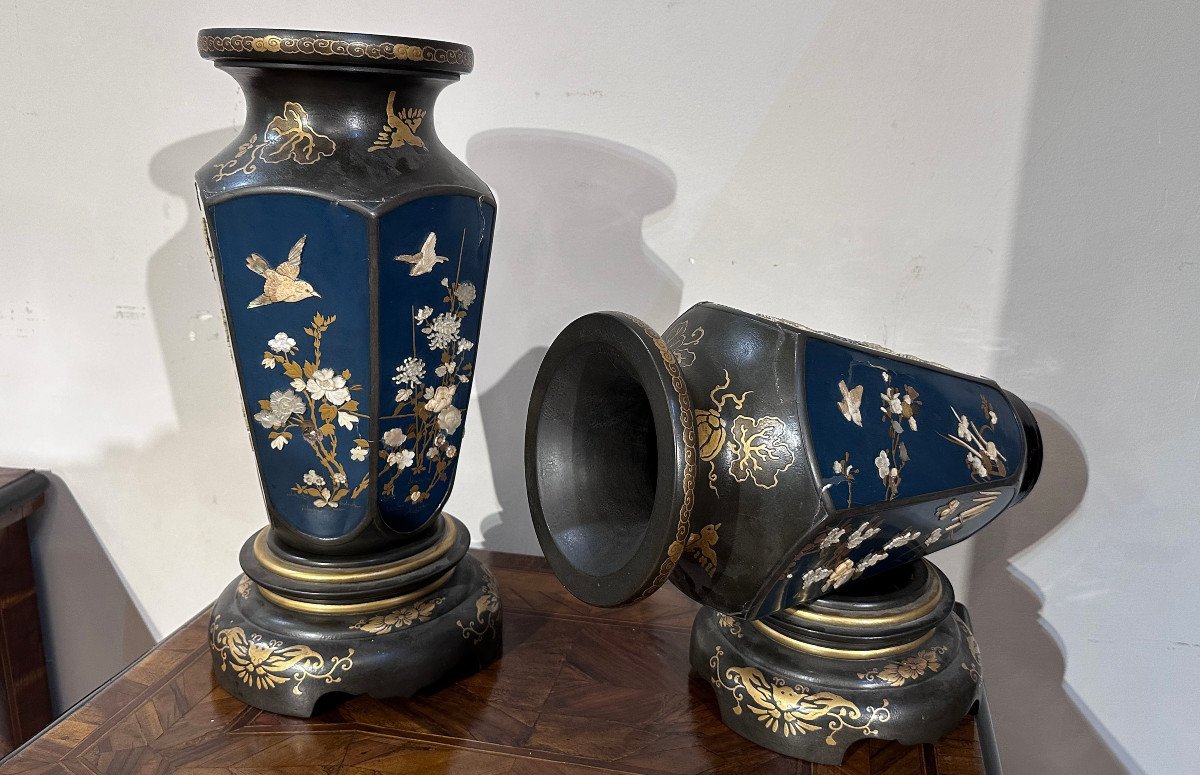 End Of The 19th Century Pair Of Japanese Vases-photo-1