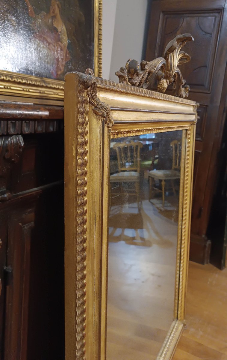 First Half Of The 19th Century Charles X Golden Mirror -photo-4