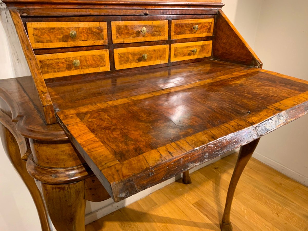 Second Half Of The 18th Century Trumeau With Writing Desk-photo-2