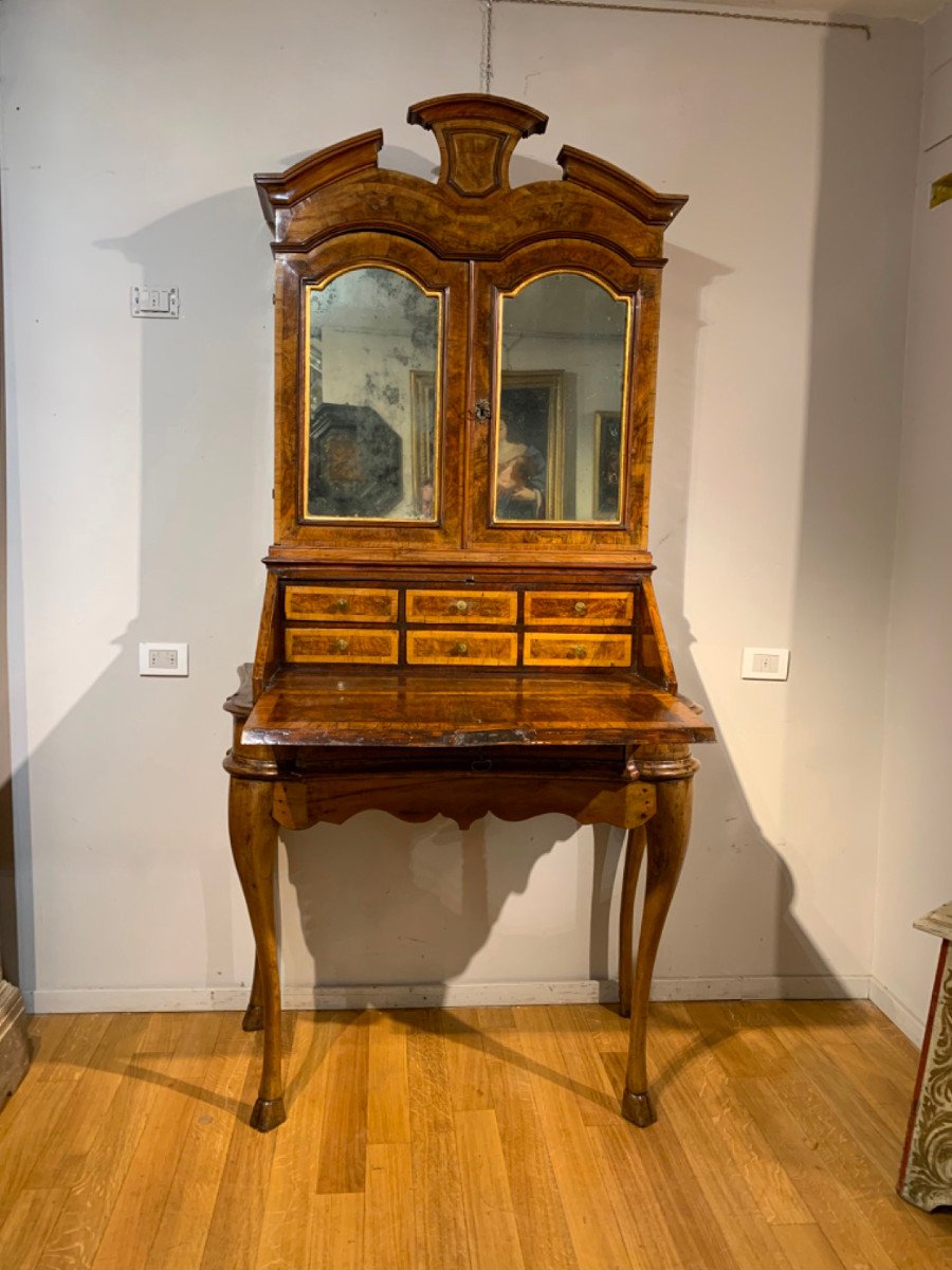 Second Half Of The 18th Century Trumeau With Writing Desk-photo-4