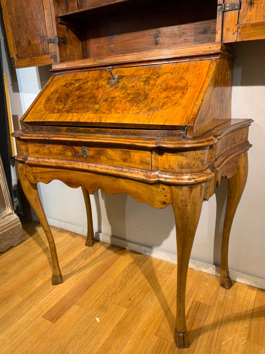 Second Half Of The 18th Century Trumeau With Writing Desk-photo-2