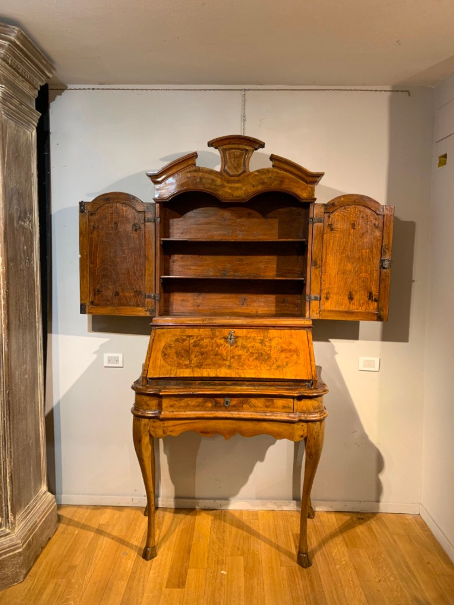 Second Half Of The 18th Century Trumeau With Writing Desk-photo-4