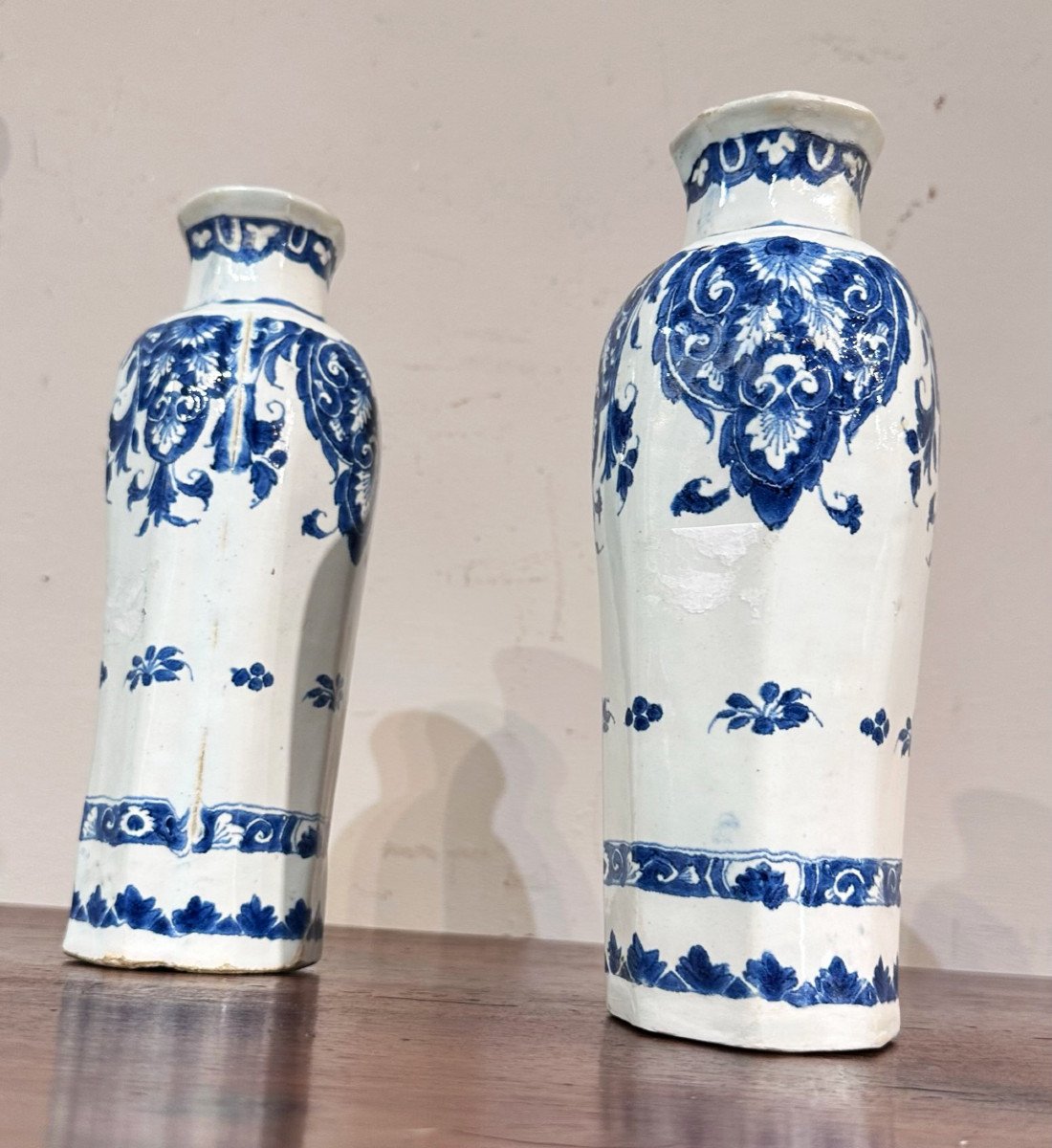 Pair Of 18th Century Ginori Vases-photo-4