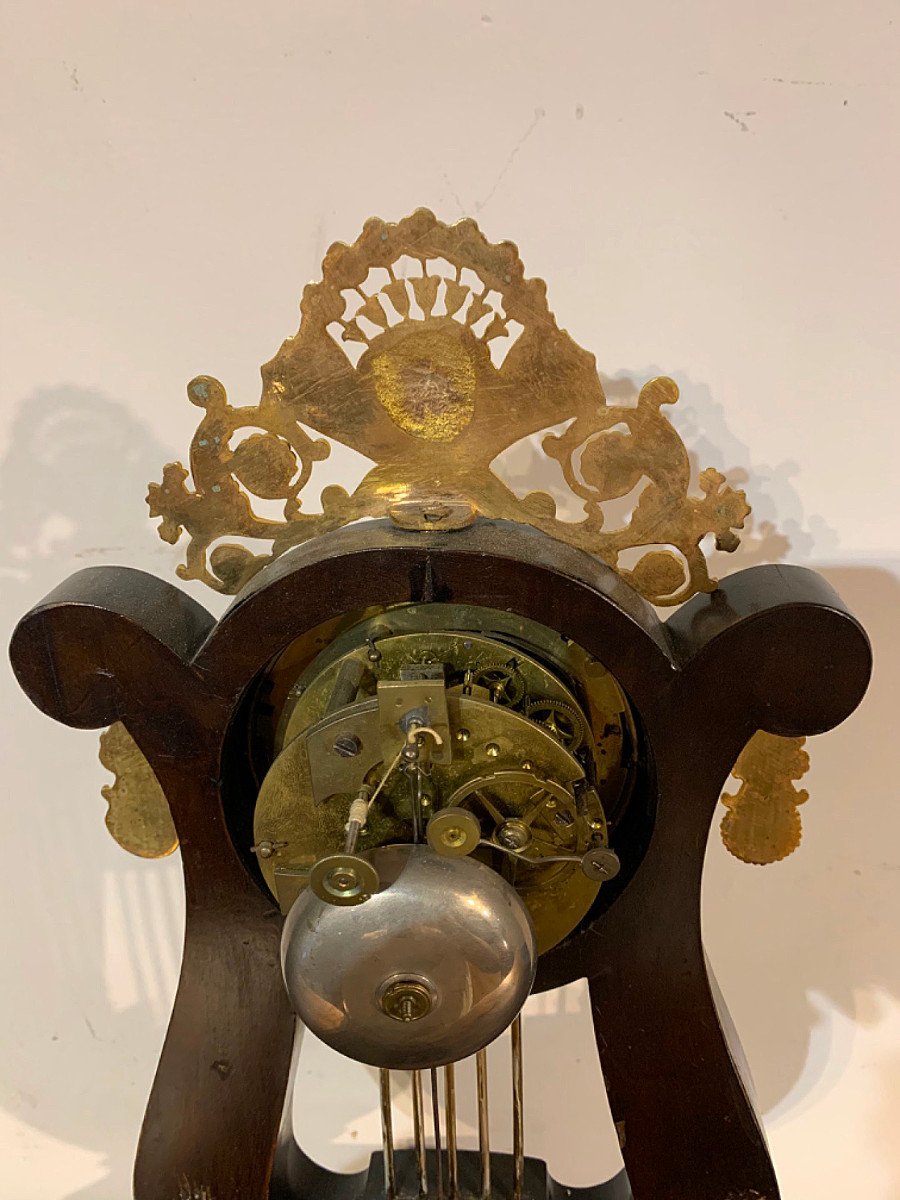 End Of The 18th Century Neoclassical Lyre Clock-photo-3