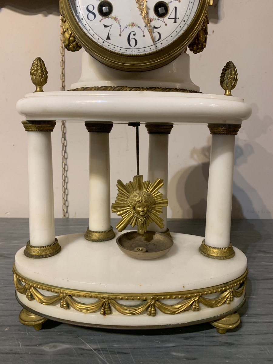 Mid 19thcentury Triptyry Clock And Candlesticks-photo-7