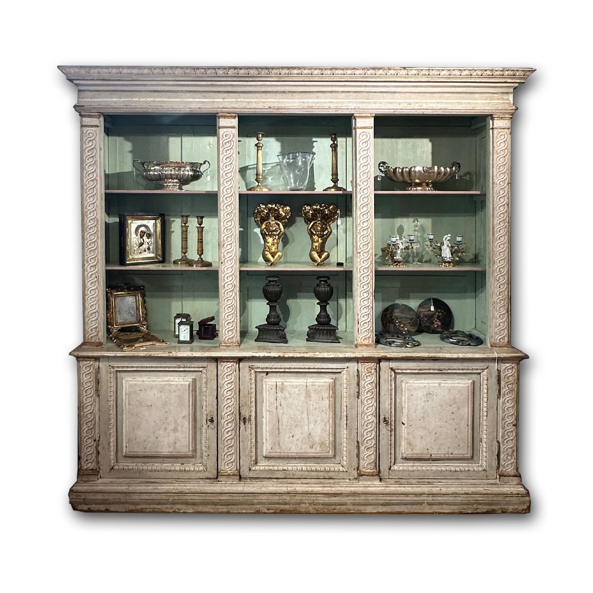  Late 18th Century Neoclassical Painted Bookshelf 