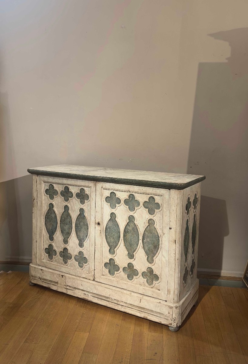 Second Half Of The 19th Century Painted Sideboard -photo-5