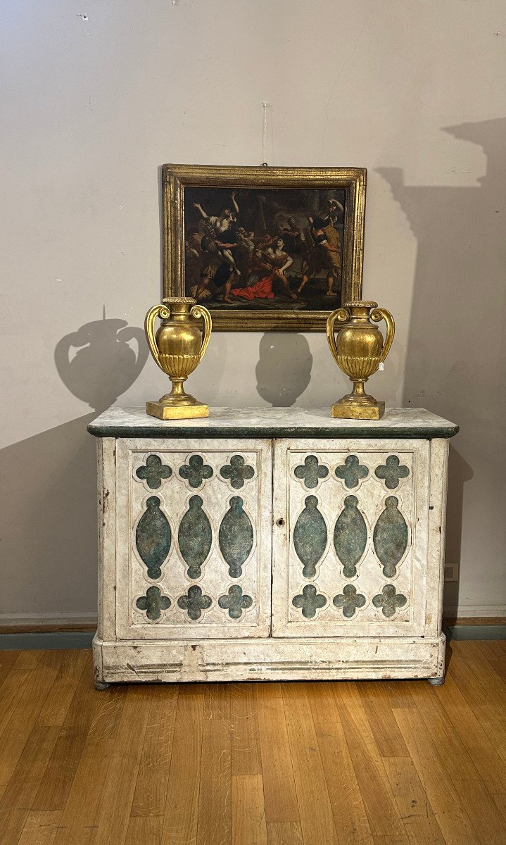 Second Half Of The 19th Century Painted Sideboard -photo-6