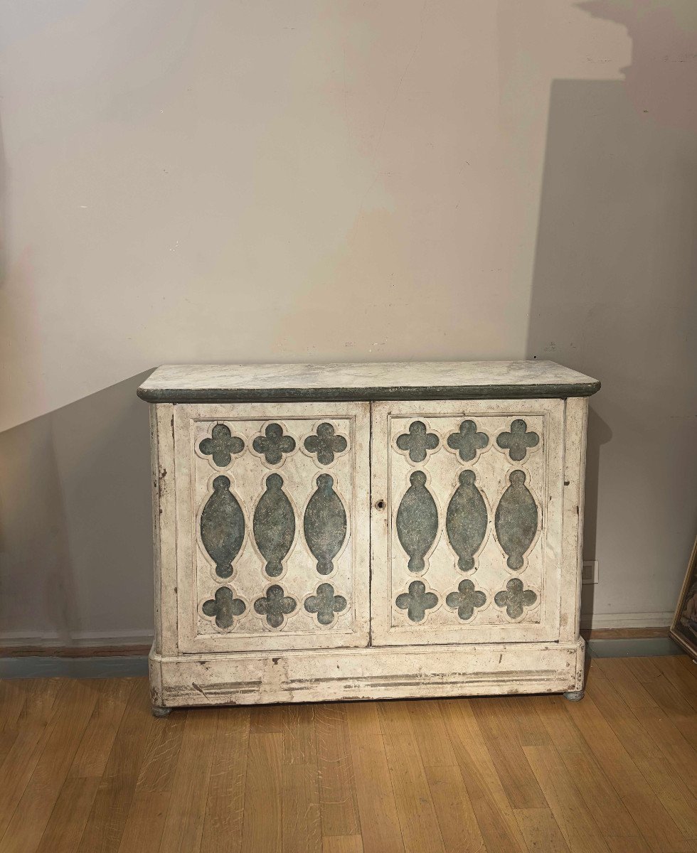 Second Half Of The 19th Century Painted Sideboard -photo-8