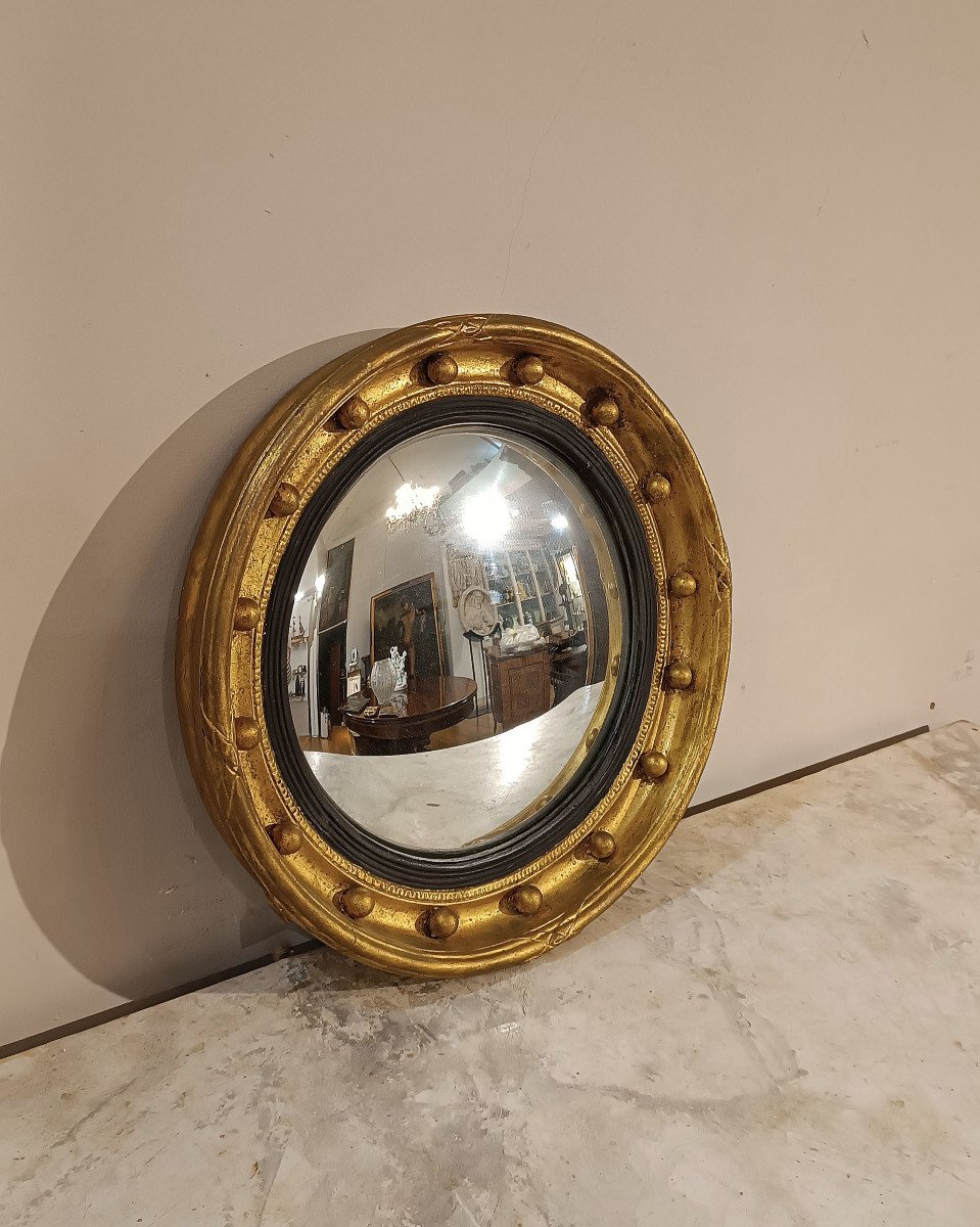 First Half Of The 19th Century Empire Lens Mirror -photo-2