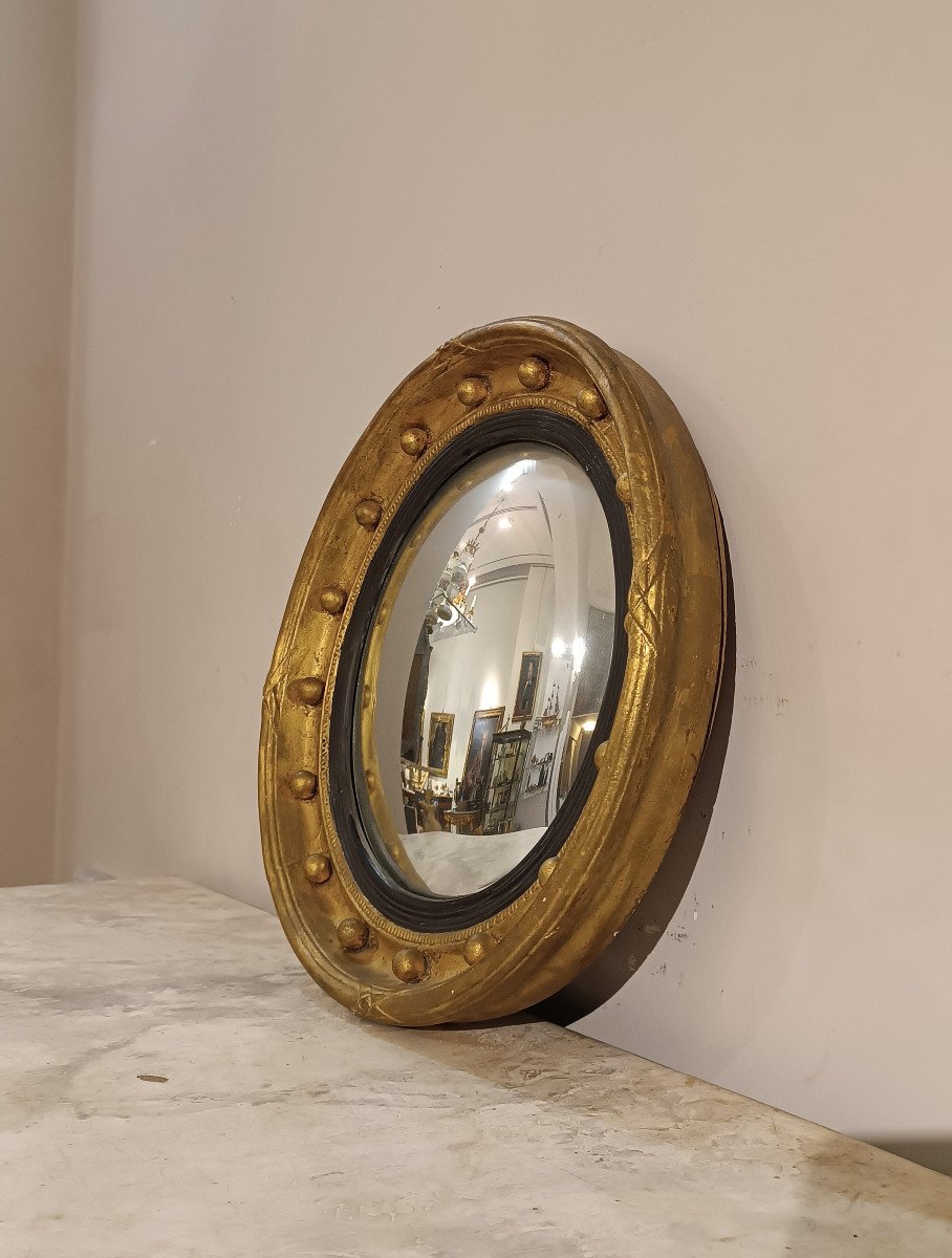 First Half Of The 19th Century Empire Lens Mirror -photo-4