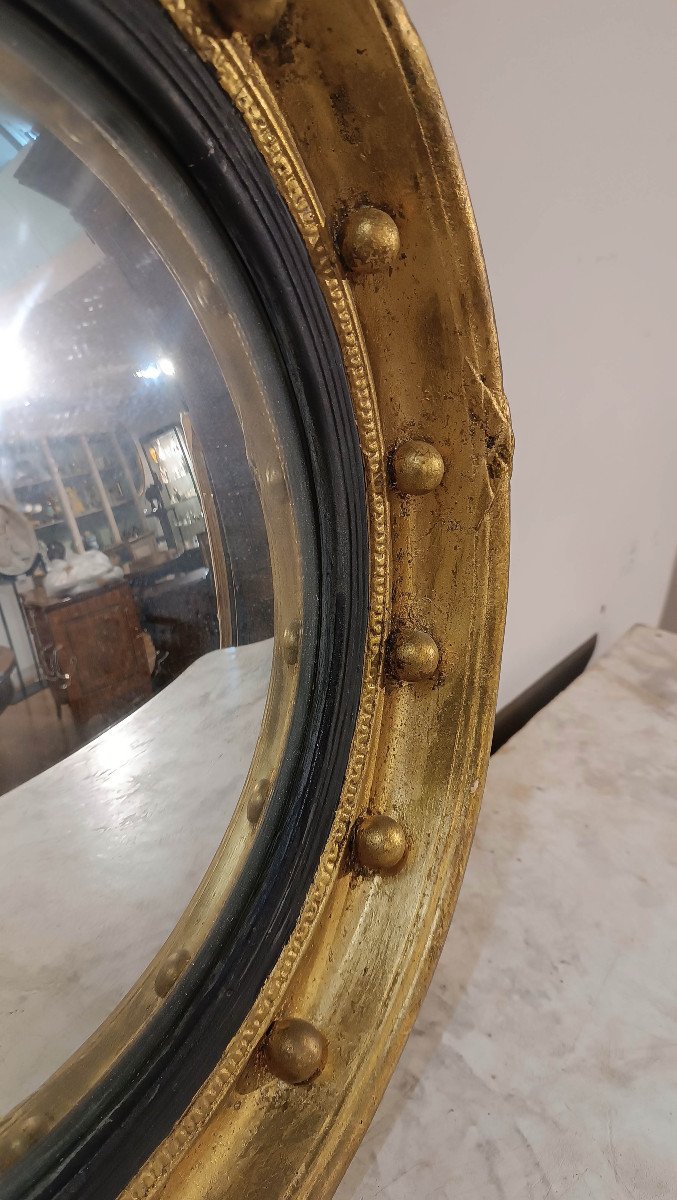 First Half Of The 19th Century Empire Lens Mirror -photo-2