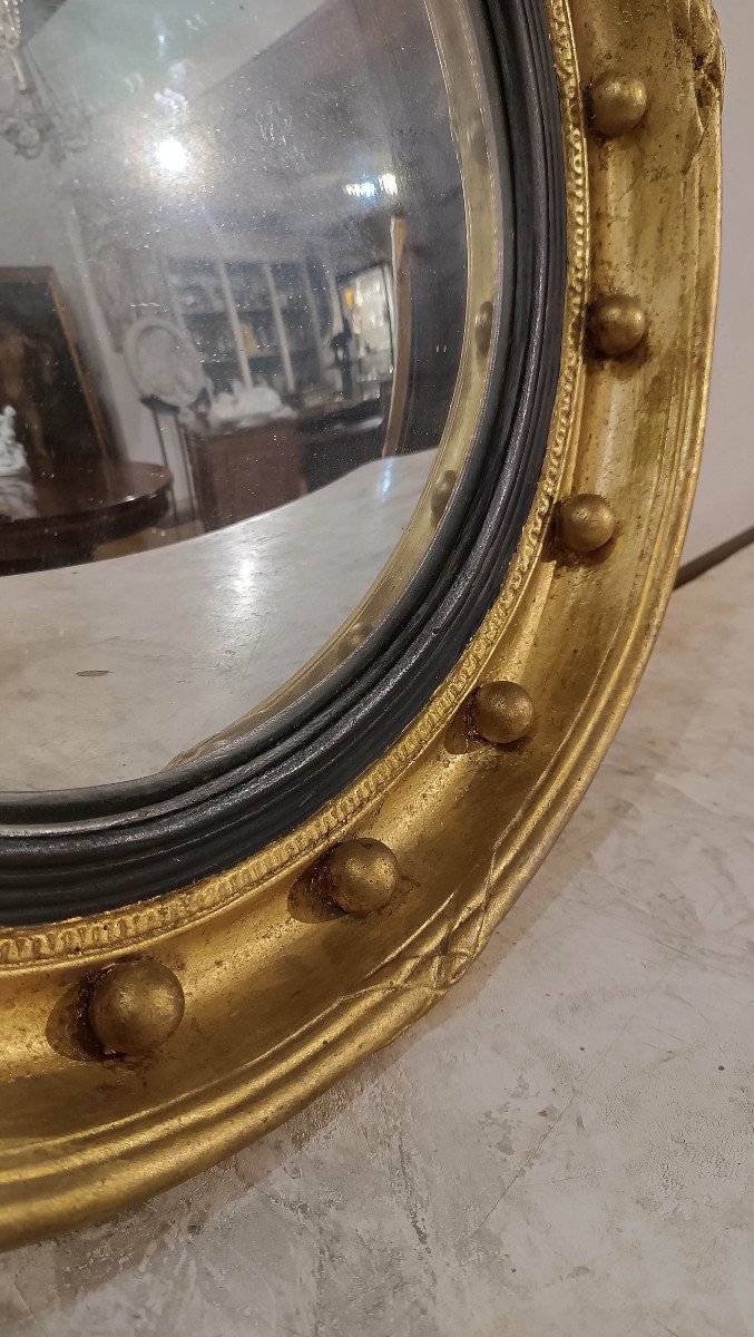 First Half Of The 19th Century Empire Lens Mirror -photo-3