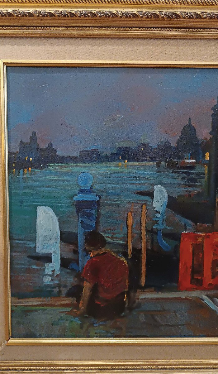 20th Century Painting View Of Venice -photo-4