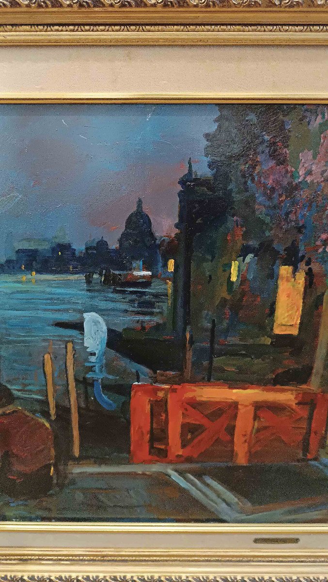 20th Century Painting View Of Venice -photo-1