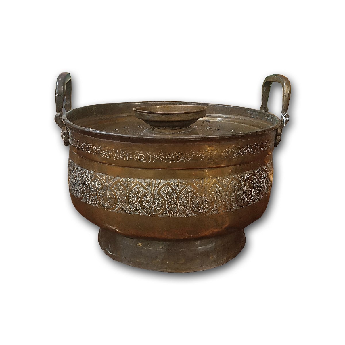 Late 17th Century Embossed Brass Food Warmer 