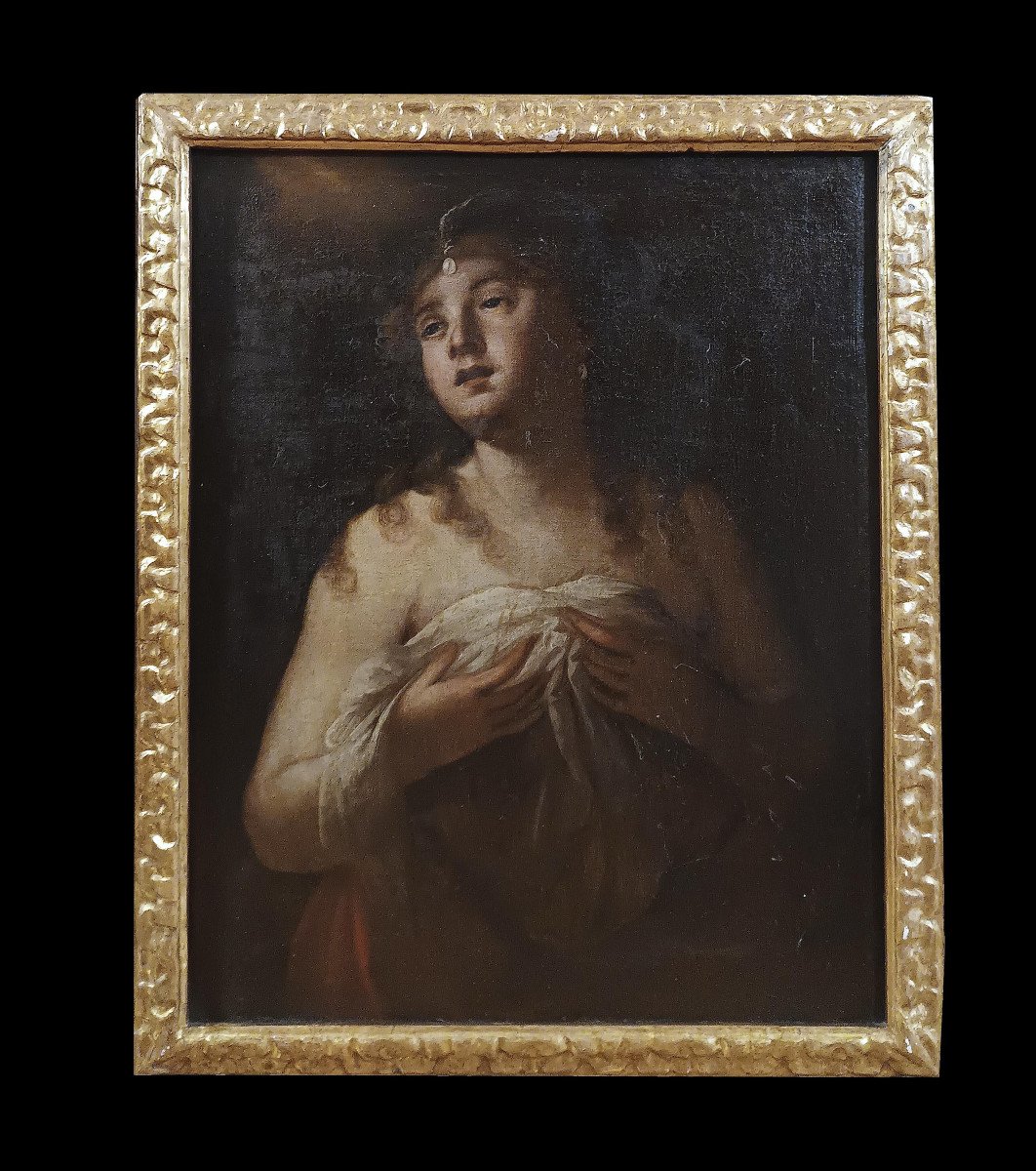 Mid-18th Century Painting With Saint Agatha -photo-2