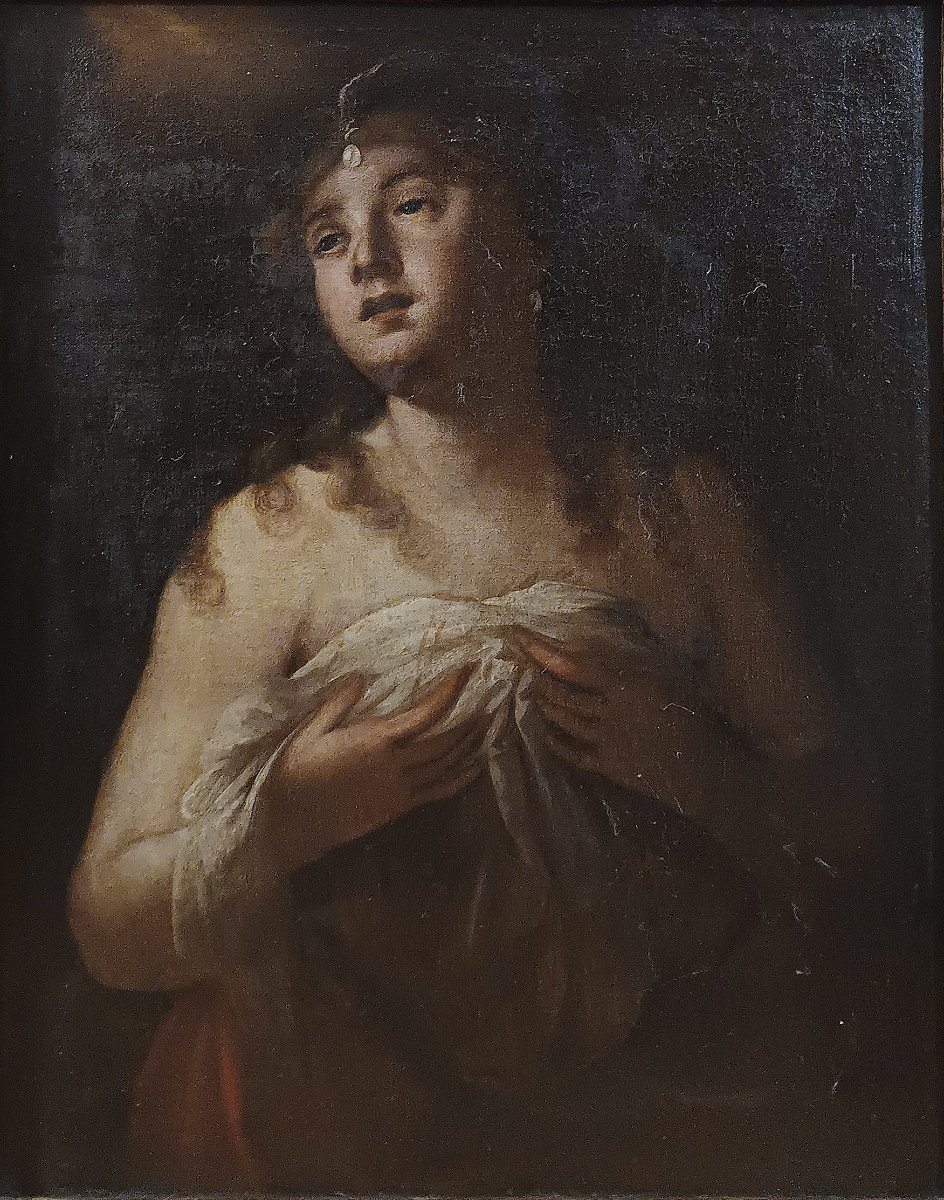 Mid-18th Century Painting With Saint Agatha -photo-3