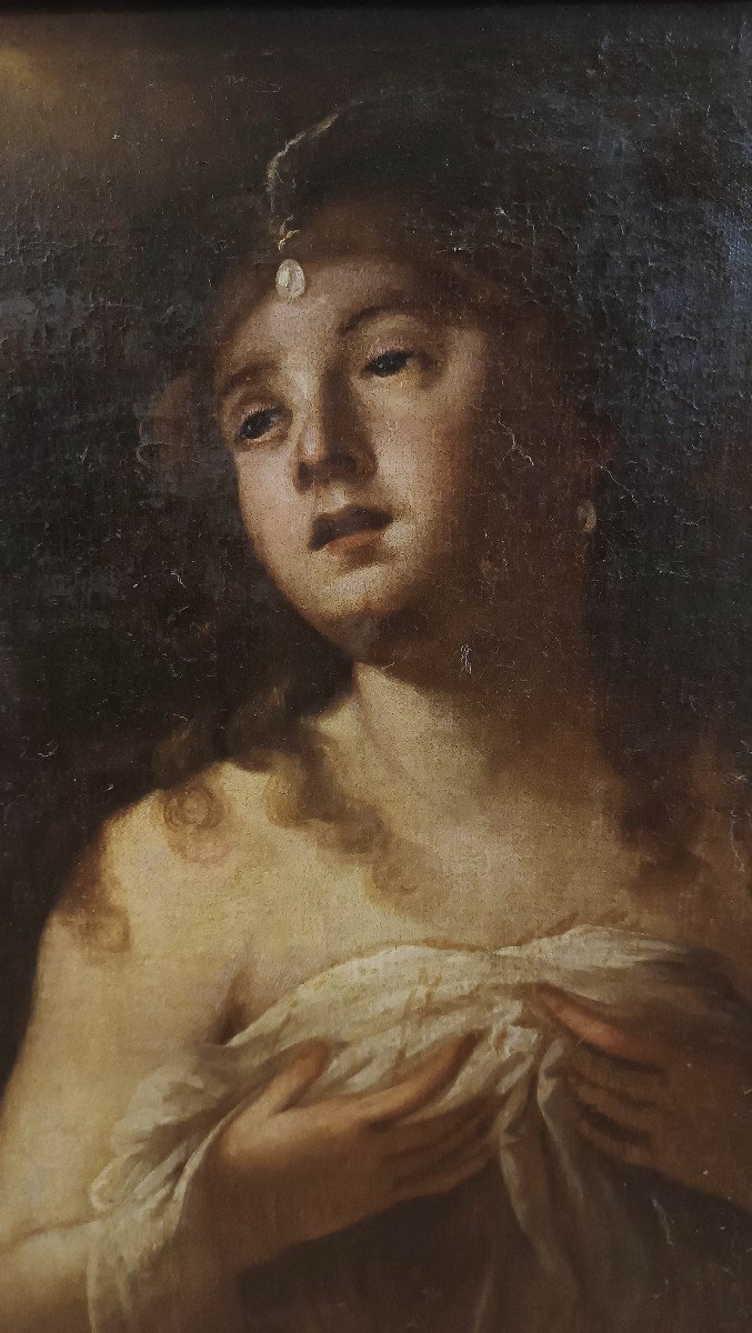 Mid-18th Century Painting With Saint Agatha -photo-4