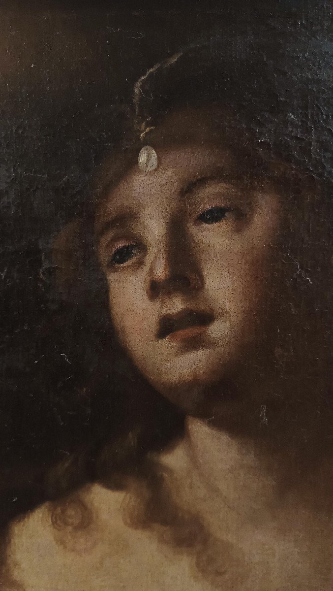 Mid-18th Century Painting With Saint Agatha -photo-8