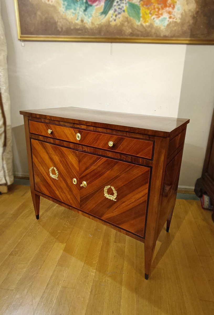 Late 18th Century Pair Of Walnut Veneered Sideboards-photo-2