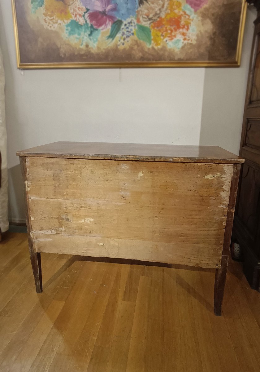 Late 18th Century Walnut Veneered Chest Of Drawers-photo-1