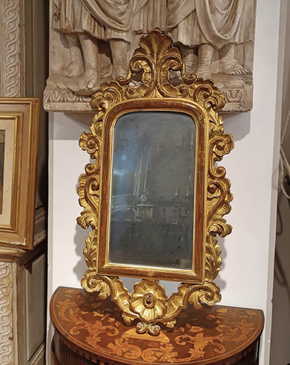 First Half Of The 19th Century Louis Philippe Gilded Mirror -photo-2