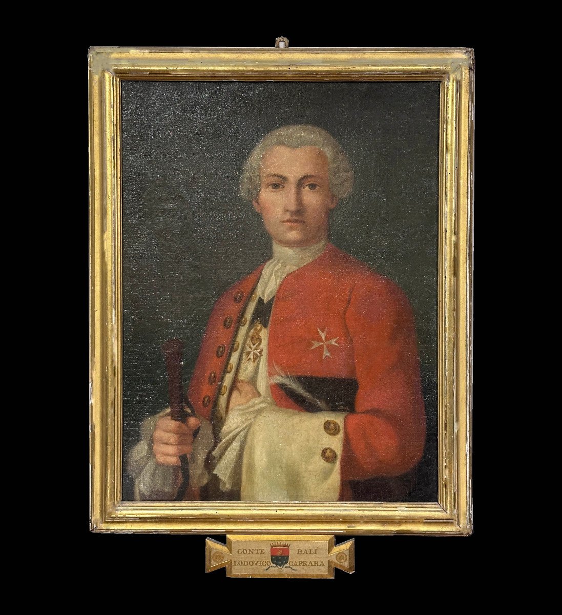 PORTRAIT DU COMTE LUDOVICO CAPRARA FIN 18ème SIÈCLE-photo-2