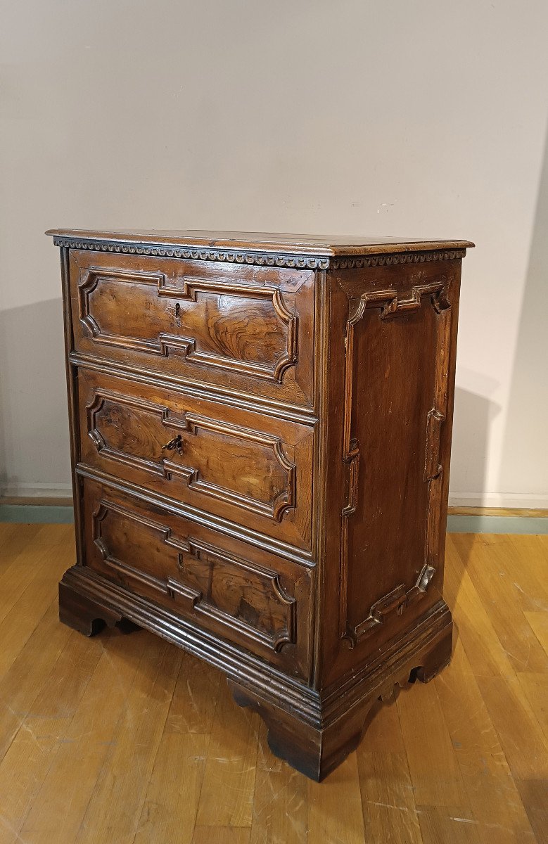 PETITE COMMODE LOUIS XIV EN NOYER FIN 17ème SIÈCLE-photo-3