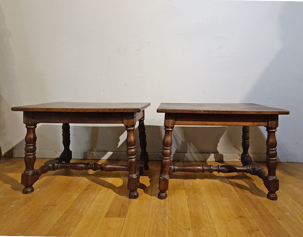 End Of The 17th Century Pair Of Louis XIV Stools-photo-2