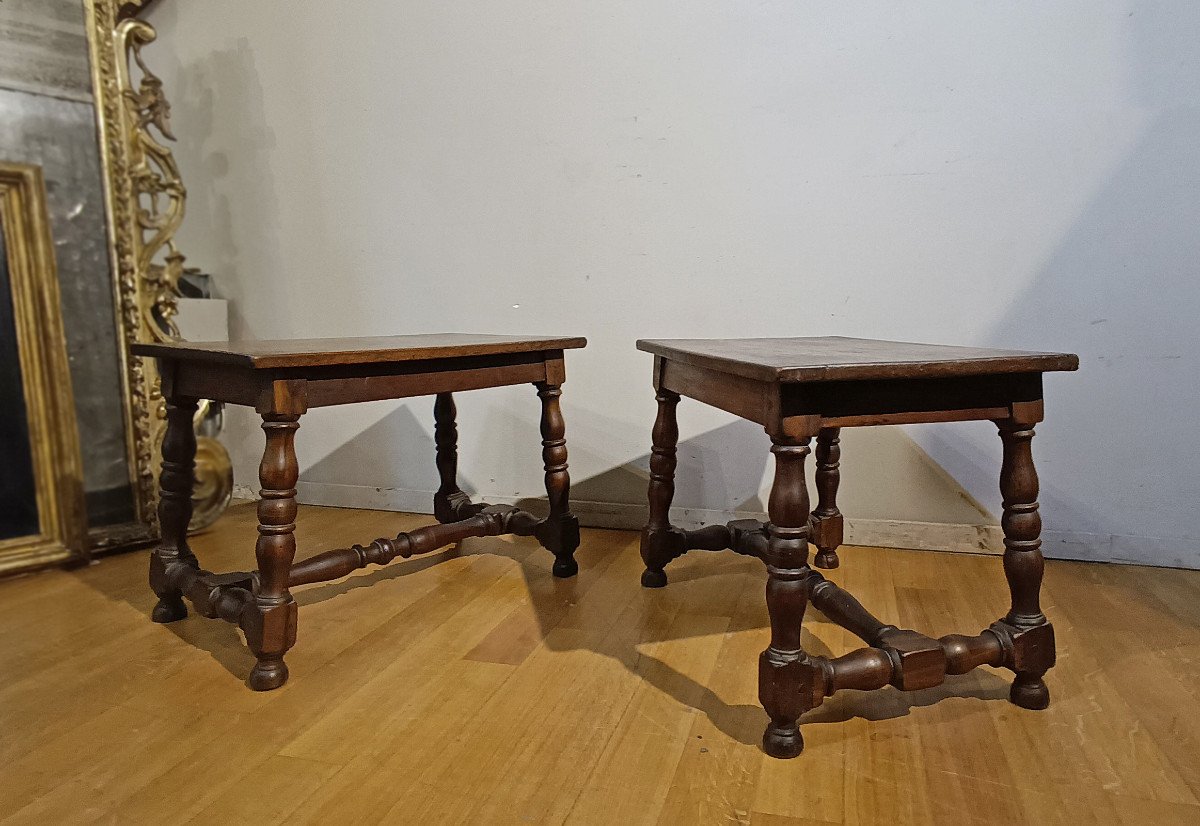 End Of The 17th Century Pair Of Louis XIV Stools-photo-5