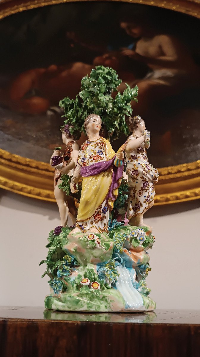 Ginori Sculpture “four Seasons” Second Half Of The 18th Century-photo-2