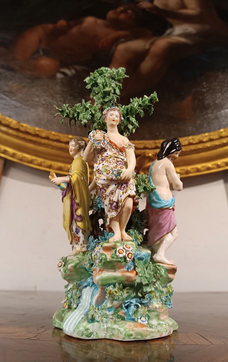 Ginori Sculpture “four Seasons” Second Half Of The 18th Century-photo-1