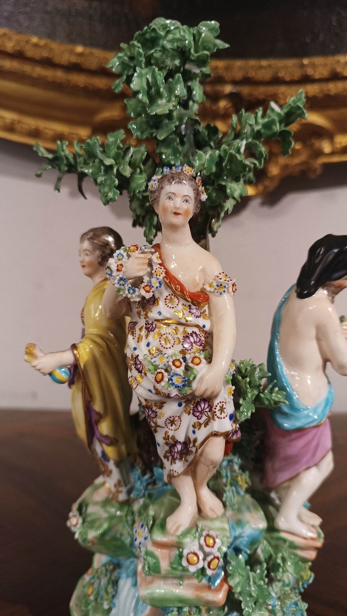 Ginori Sculpture “four Seasons” Second Half Of The 18th Century-photo-7