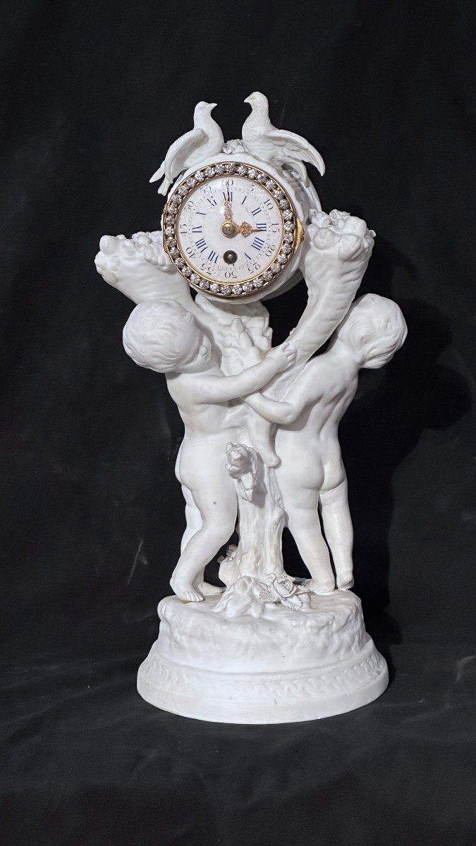 Early 19th Century French Porcelain Clock -photo-2