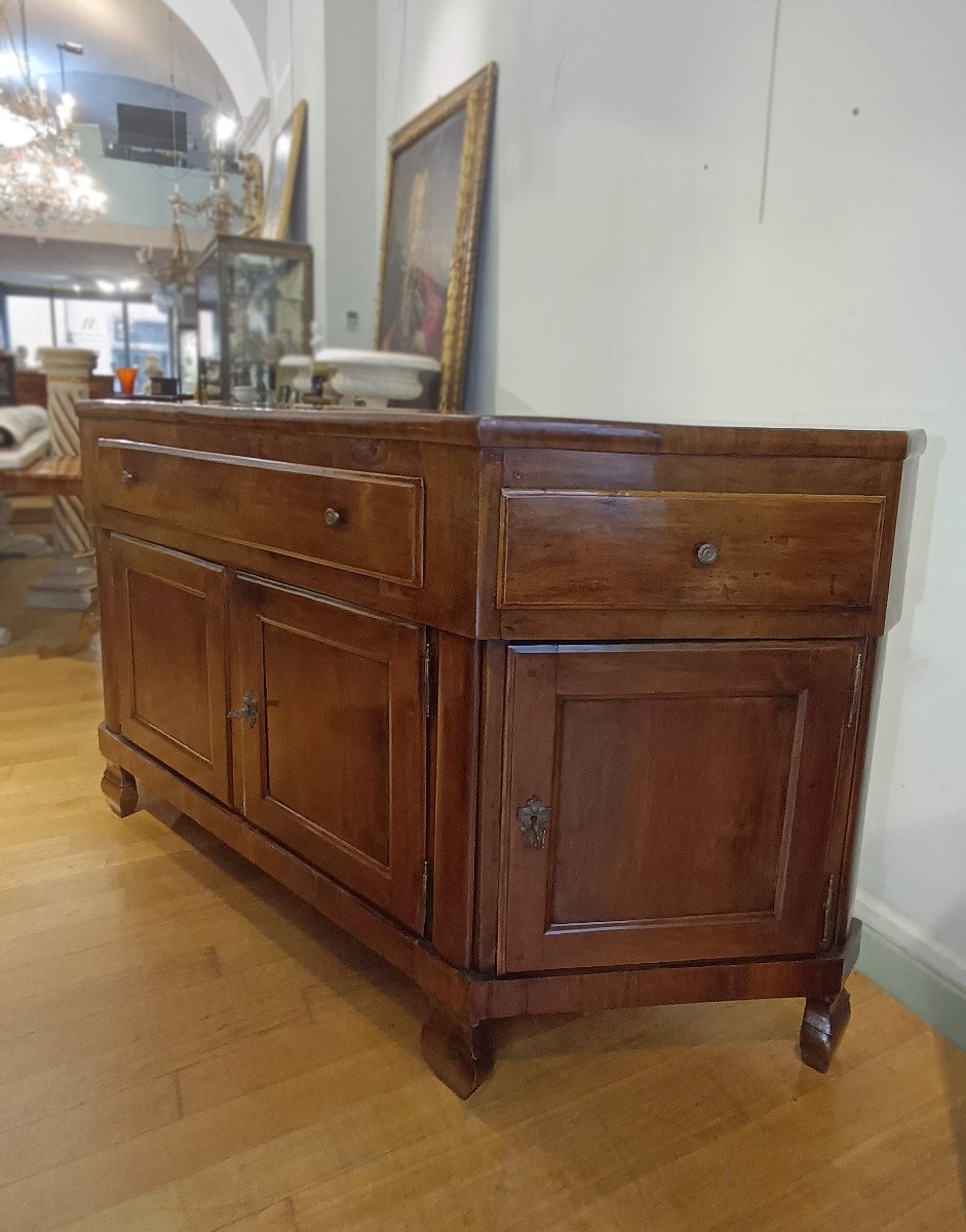 Second Half Of The 18th Century Rounded Walnut Sideboard -photo-3