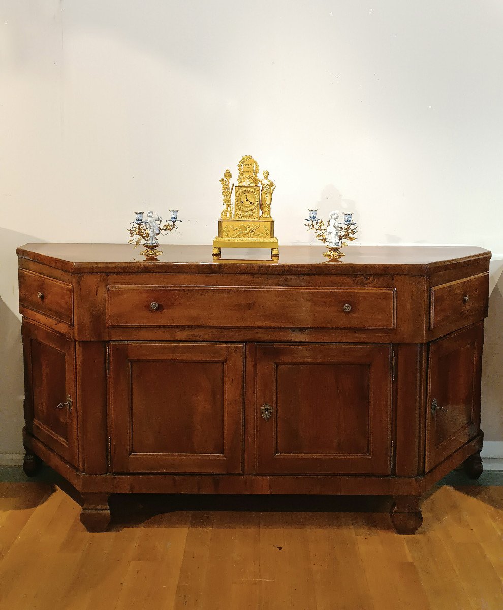 Second Half Of The 18th Century Rounded Walnut Sideboard -photo-6