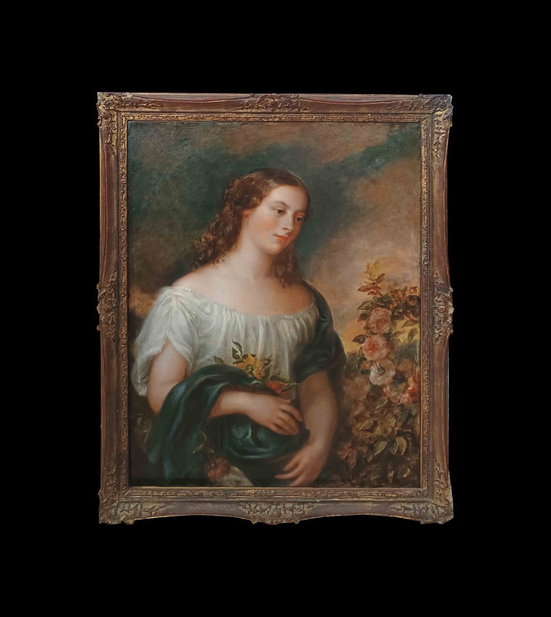 Early 19th Century Painting Allegory Of Spring -photo-2