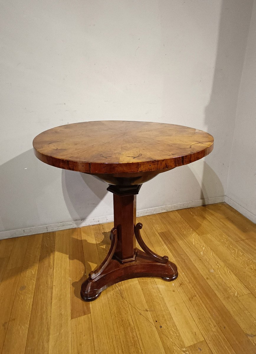 Early 19th Century Charles X Coffee Table In Walnut -photo-3