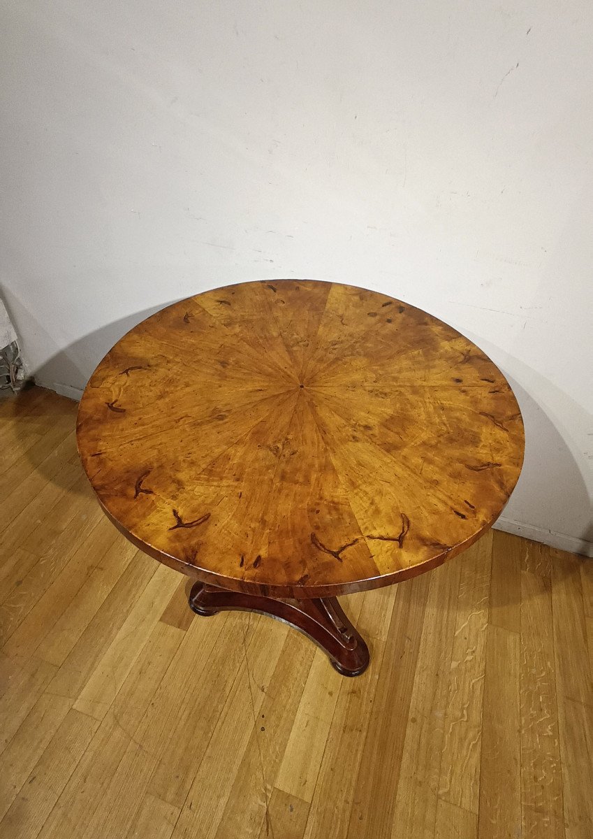 Early 19th Century Charles X Coffee Table In Walnut -photo-4