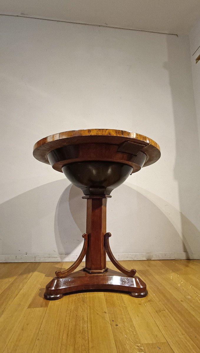 Early 19th Century Charles X Coffee Table In Walnut -photo-5