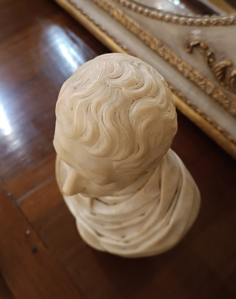 Late 18th Century Marble Bust Of Roman Senator -photo-2