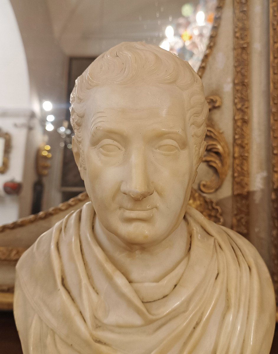 Late 18th Century Marble Bust Of Roman Senator -photo-5