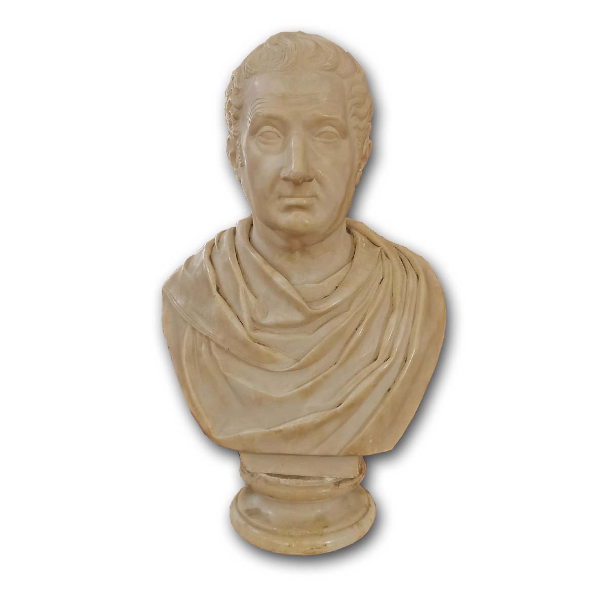 Late 18th Century Marble Bust Of Roman Senator 