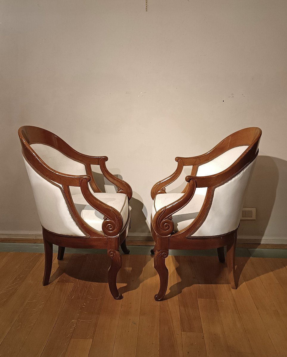 Pair Of Jacob Armchairs Early 19th Century-photo-2